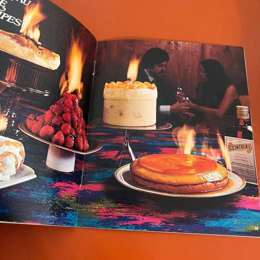 Vintage Cointreau Secrets of Flaming Desserts Recipe Booklet French Cookbook
